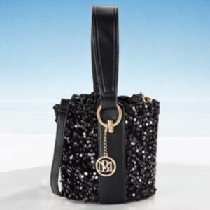 Badgley Mischka Black Sequin Bag